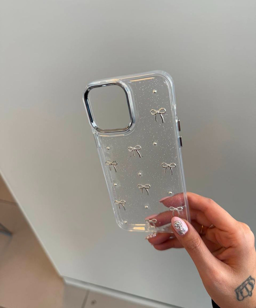 New Bow Transparent Shimmery Case! 🎀✨