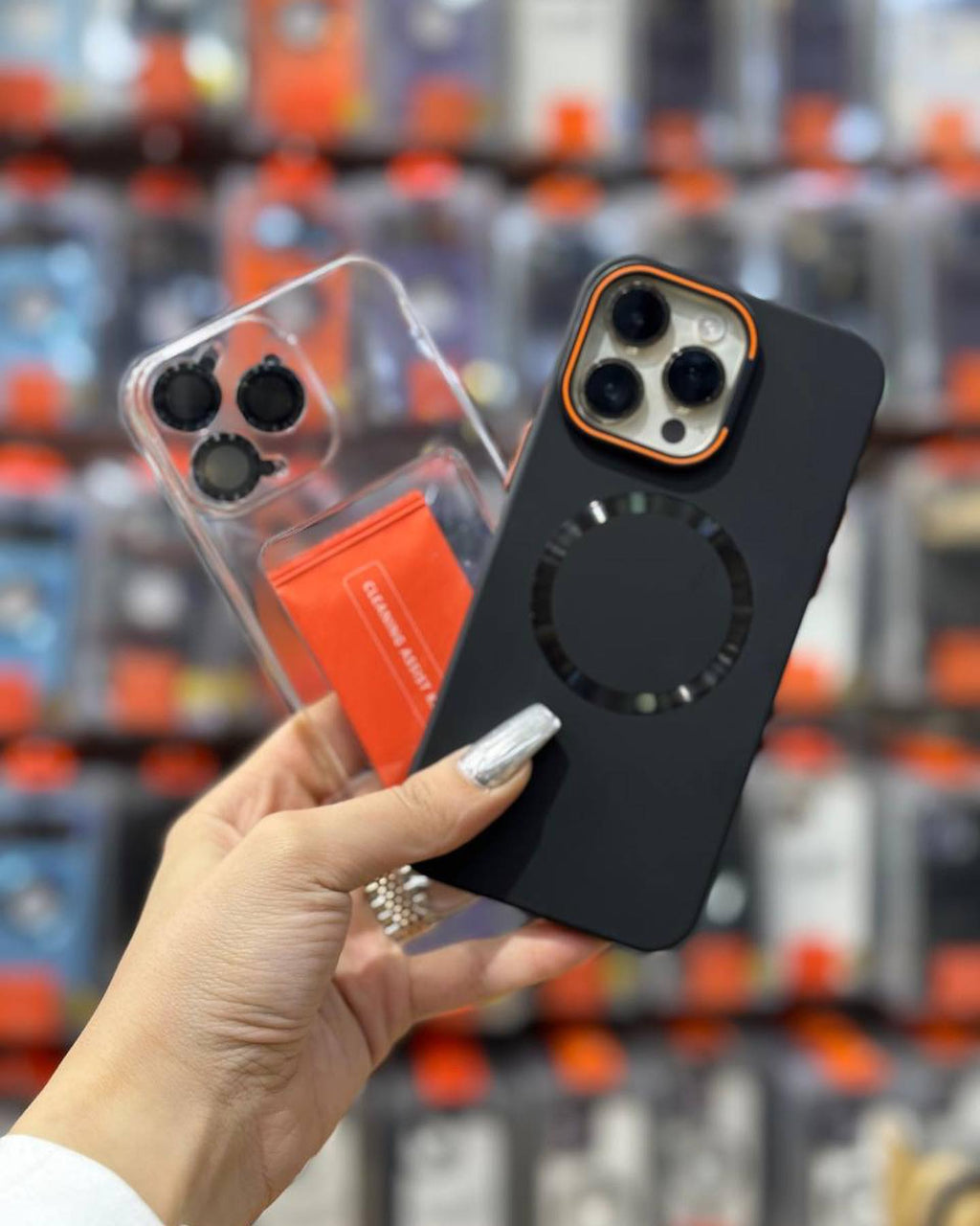 New Original Natural Titanium MagSafe Camera Stand Glass Case