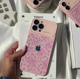 Pink Cute Cheetah Glitter Case
