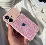 Pink Cute Cheetah Glitter Case
