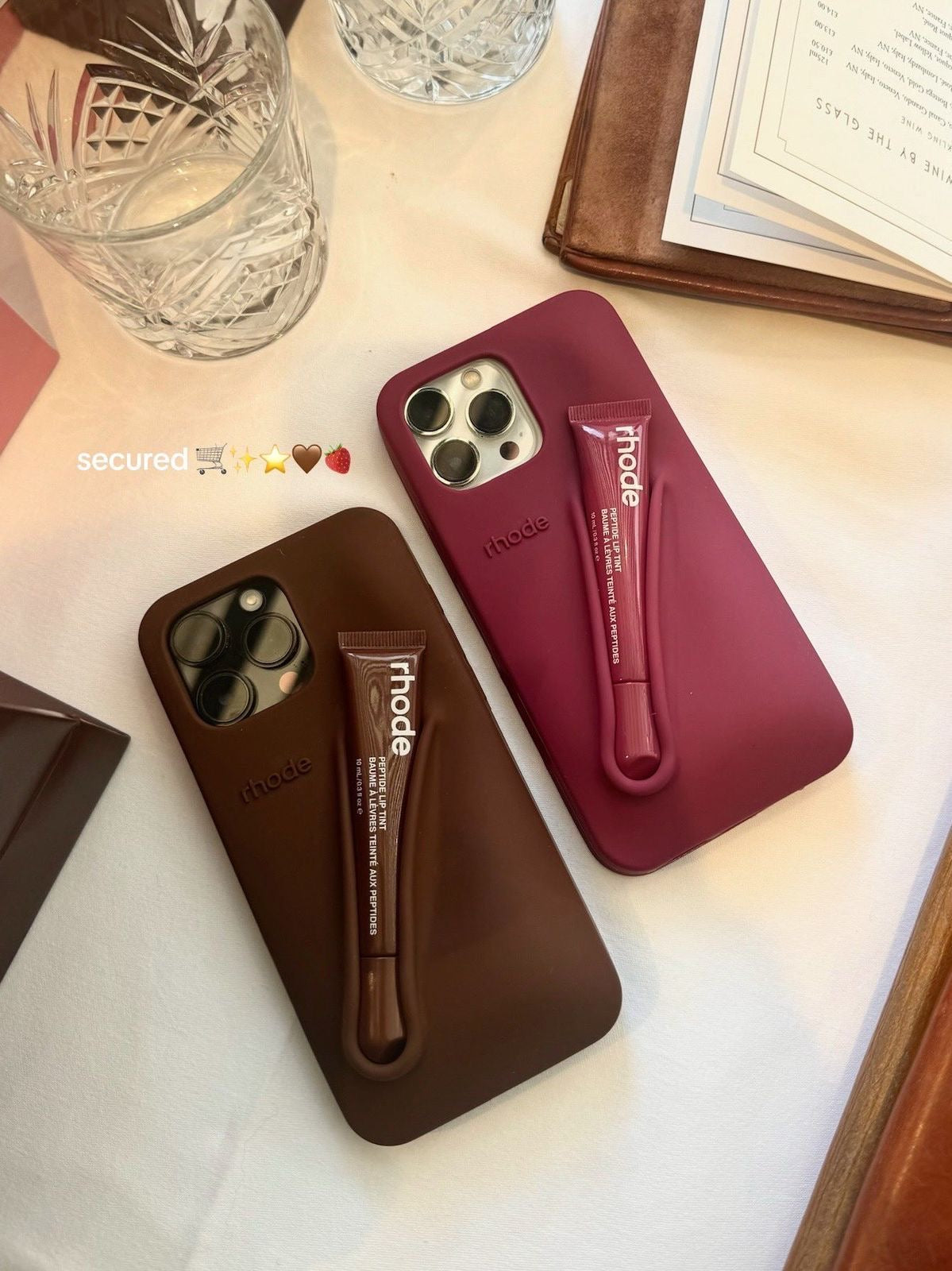 New Original Rhodes LipGloss 💄 Silicone Case With Box 🩶