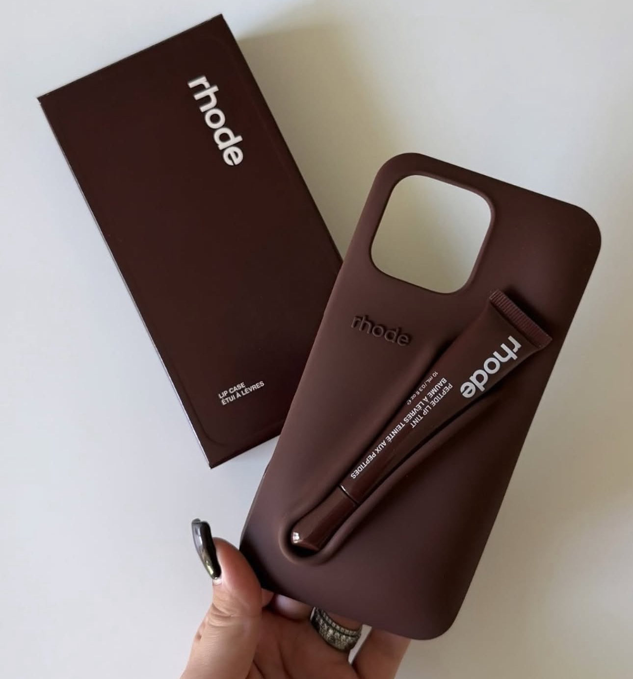 New Original Rhodes LipGloss 💄 Silicone Case With Box 🩶