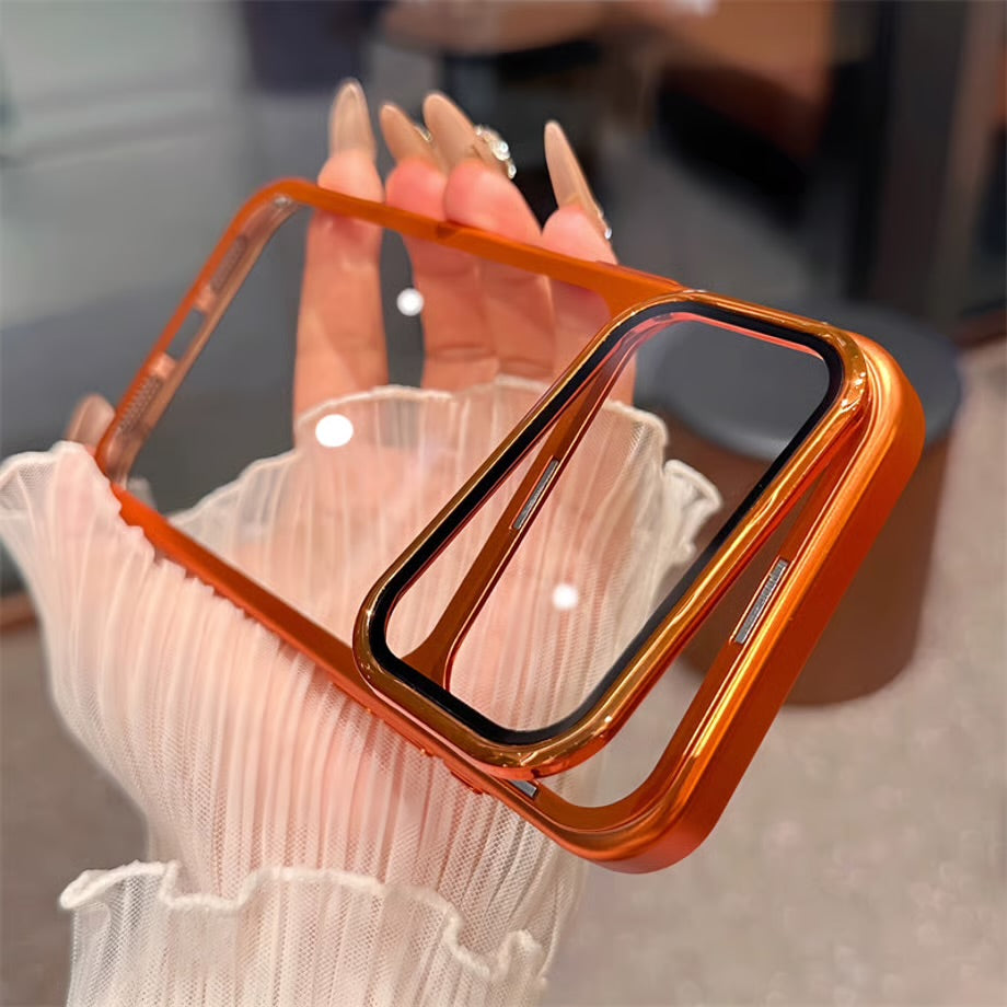 New Lens Glass Stand Clear Case