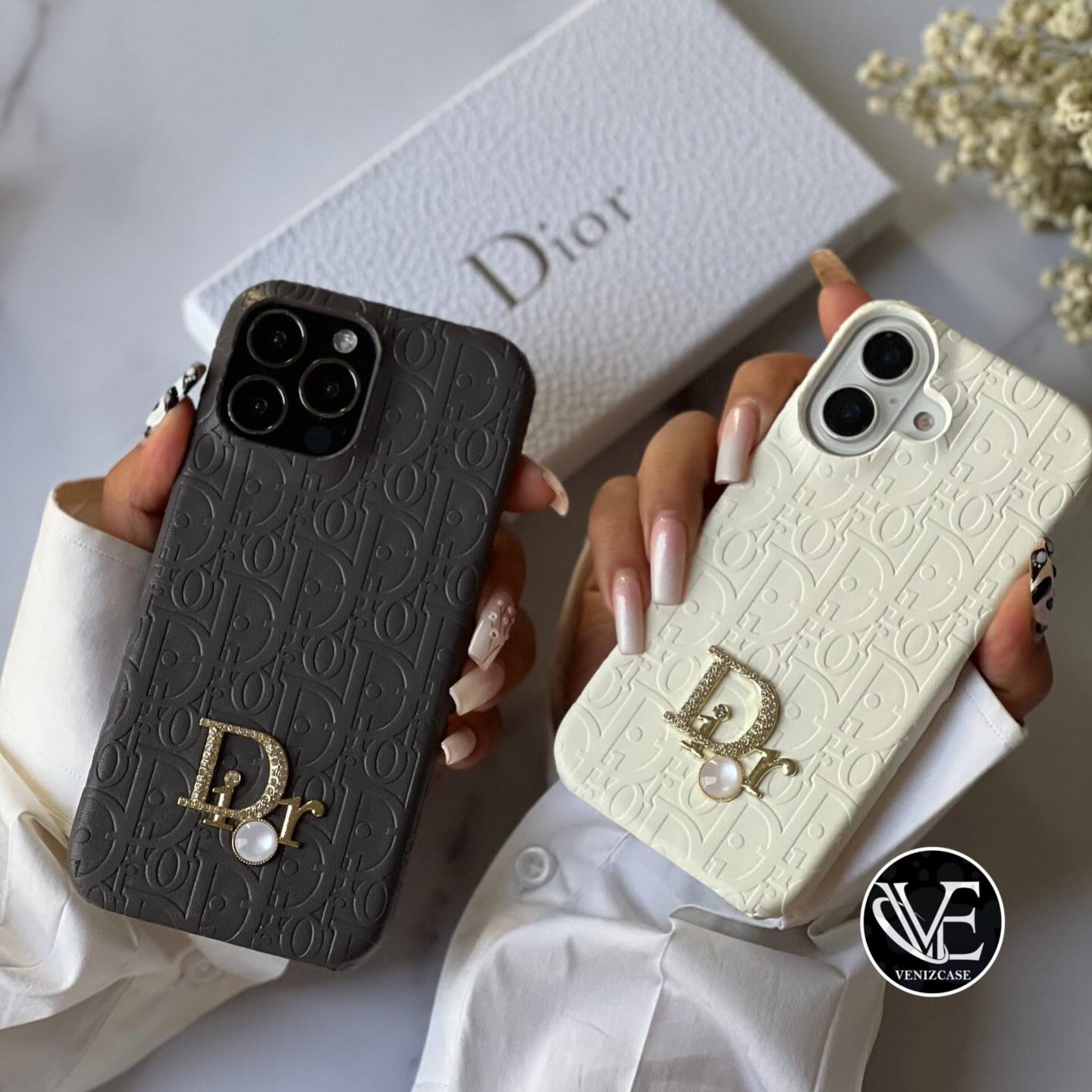 D!or Branded Leather Case