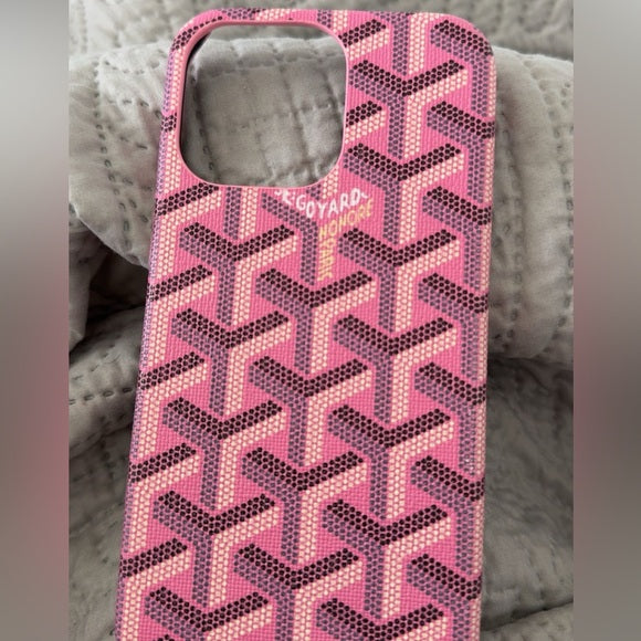 Goyard Leather-Feel Fabric Case