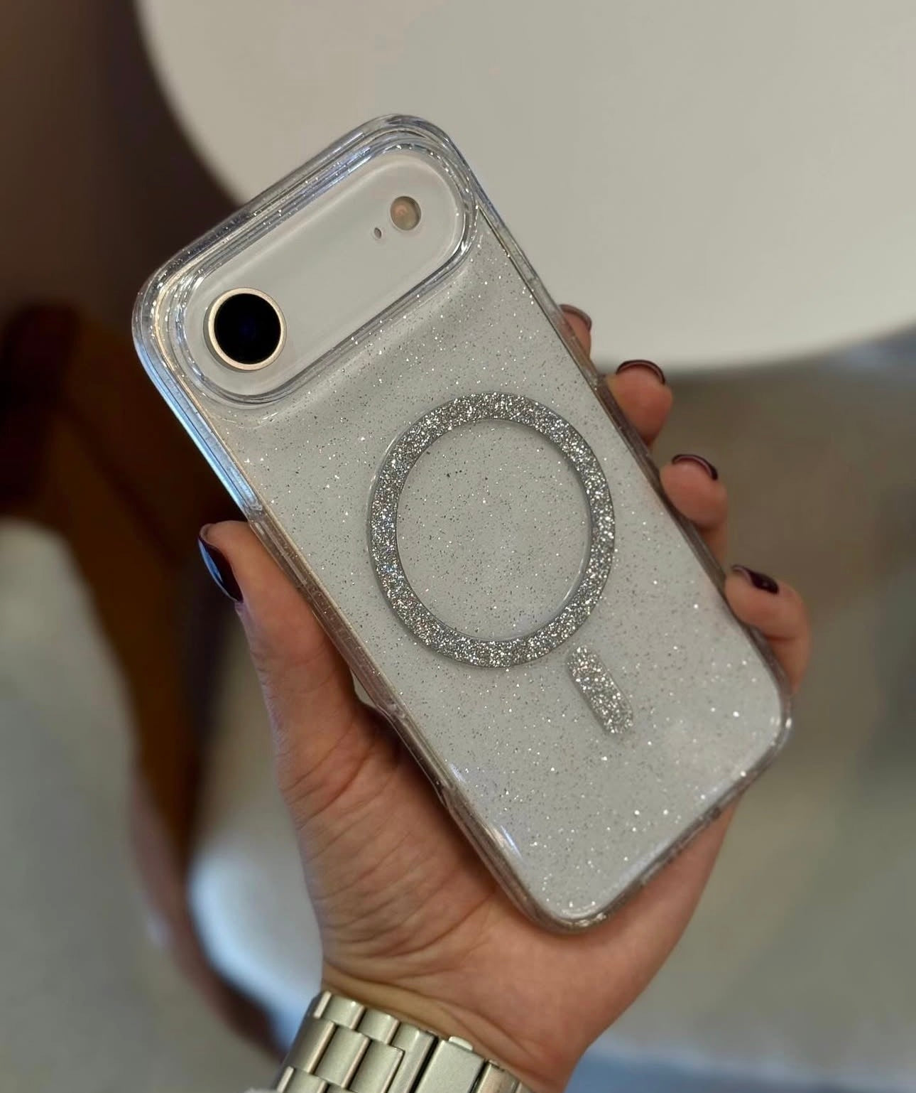 New Transparent MagSafe Blingy Shimmer Case With Shimmer Body 💫