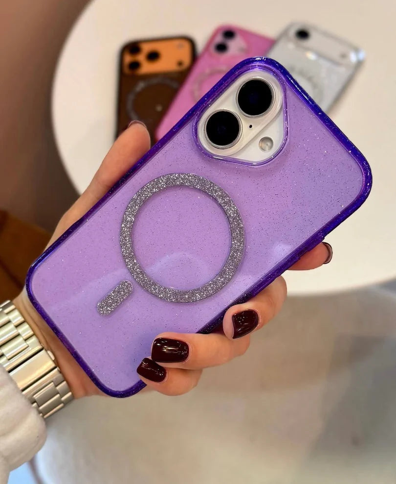 New Transparent MagSafe Blingy Shimmer Case With Shimmer Body 💫