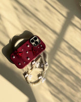 Introducing New Luxury Chrome Beads Bow Silicone Case! 🎀🤍