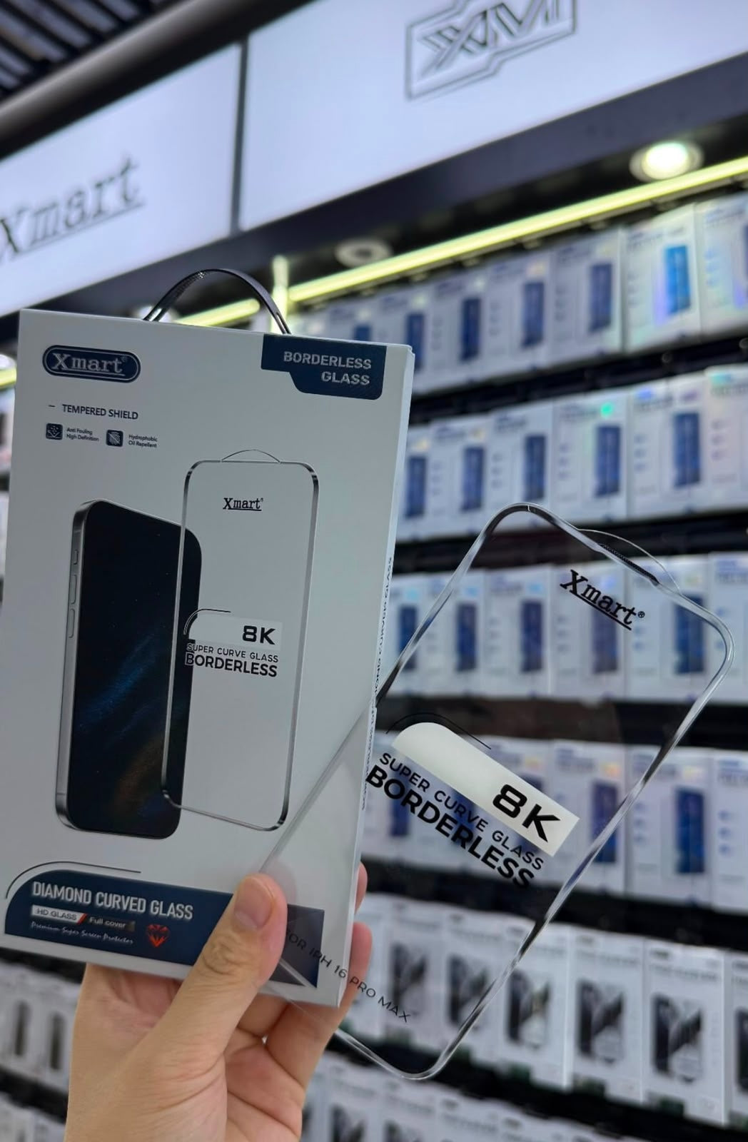 Xmart 8K Borderless Curved Glass (HD Clear and Privacy)